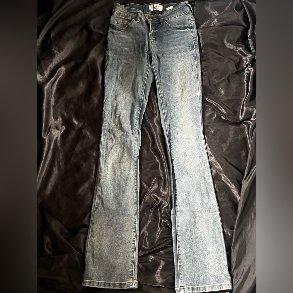 Blue Flare Wide Leg Jeans